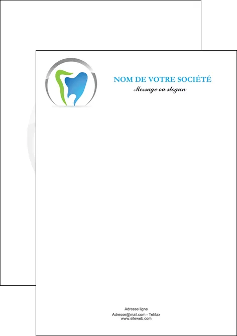 modele en ligne flyers dentiste dents soins dentaires caries MIFBE27122