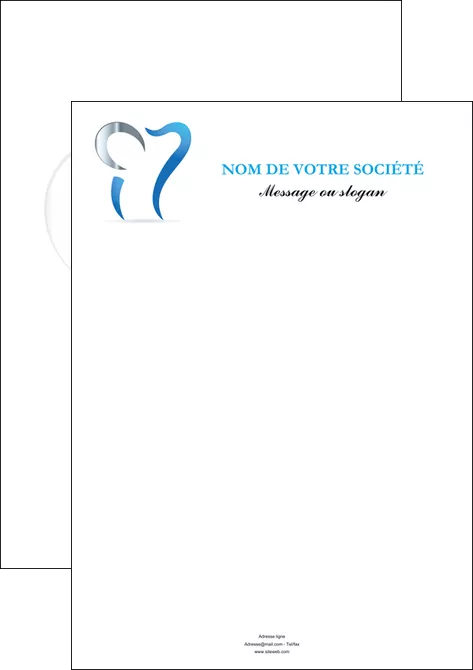 creer modele en ligne affiche dentiste dents soins dentaires caries MID27156