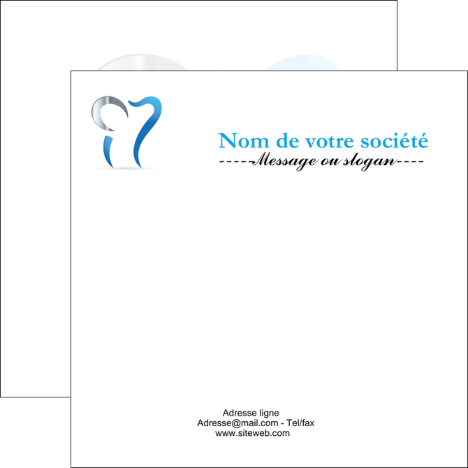 impression flyers dentiste dents soins dentaires caries MIF27162