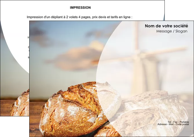 exemple flyers sandwicherie et fast food boulangerie boulanger boulange MIFBE27208