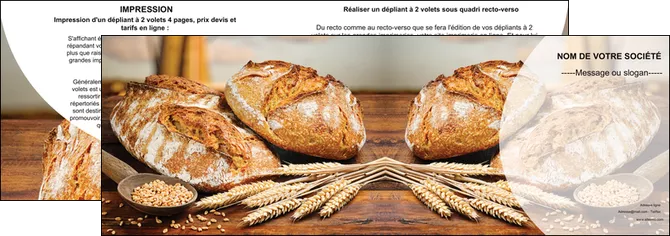 maquette en ligne a personnaliser depliant 2 volets  4 pages  sandwicherie et fast food boulangerie boulanger boulange MLGI27218