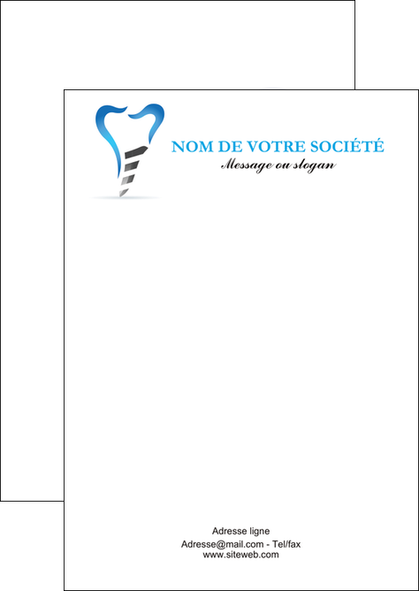 impression flyers dentiste dents soins dentaires caries MIFCH27288