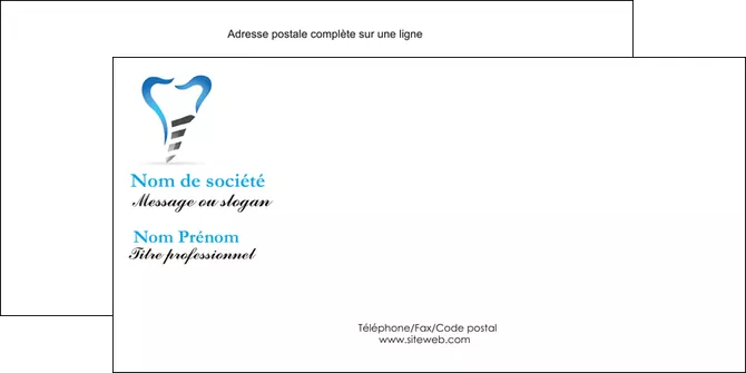modele enveloppe dentiste dents soins dentaires caries MIFLU27292