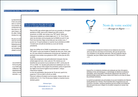 personnaliser modele de depliant 2 volets  4 pages  dentiste dents soins dentaires caries MLIG27300