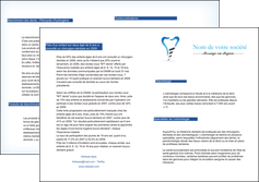 personnaliser modele de depliant 2 volets  4 pages  dentiste dents soins dentaires caries MIFCH27300