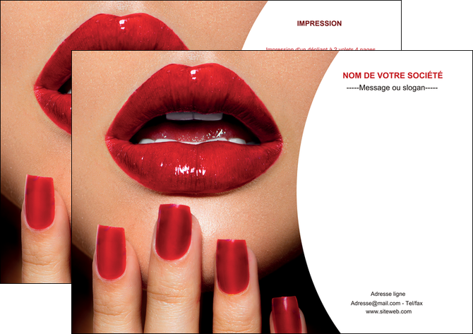 maquette en ligne a personnaliser flyers centre esthetique  ongles vernis vernis a ongles MLIP27366