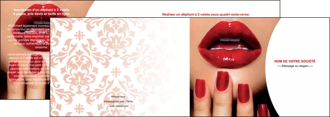 cree depliant 2 volets  4 pages  centre esthetique  ongles vernis vernis a ongles MID27368