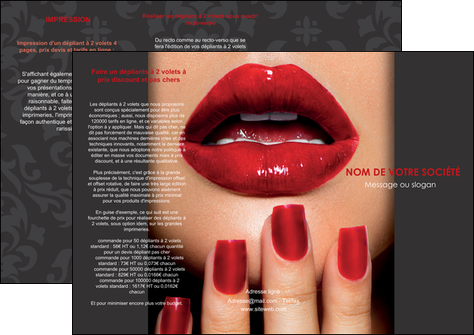 maquette en ligne a personnaliser depliant 3 volets  6 pages  cosmetique ongles vernis vernis a ongles MIFLU27414