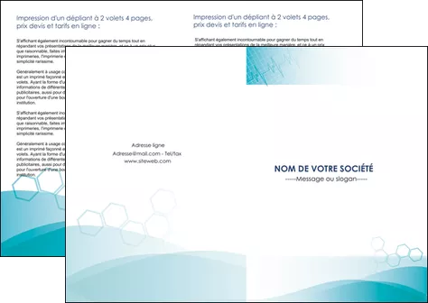 faire depliant 2 volets  4 pages  medecin texture contexture structure MLIGLU27688