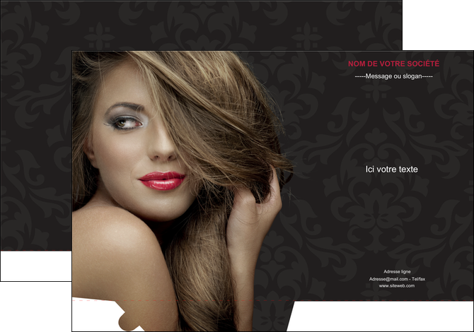 creer modele en ligne pochette a rabat centre esthetique  coiffure salon de coiffure salon de beaute MIDLU27732