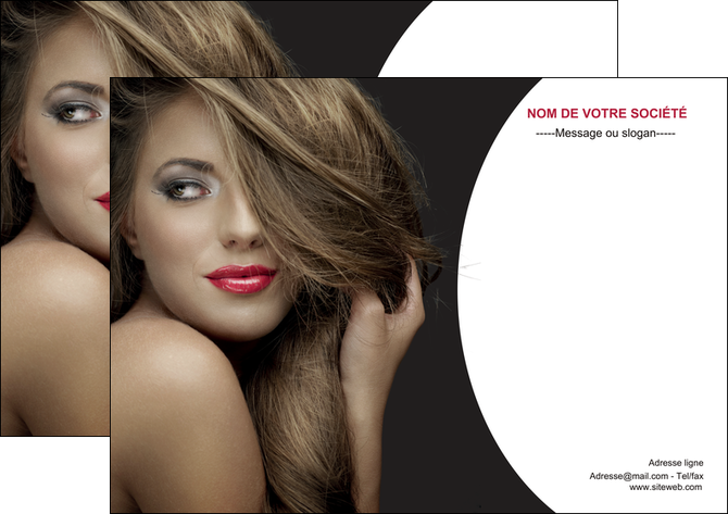 maquette en ligne a personnaliser affiche centre esthetique  cheveux coiffure salon de coiffure MIDLU27912