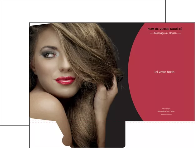imprimerie pochette a rabat centre esthetique  cheveux coiffure salon de coiffure MLGI27950