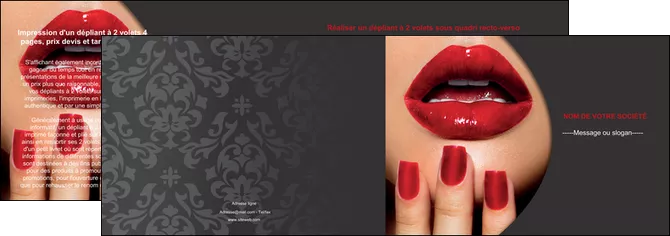 creation graphique en ligne depliant 2 volets  4 pages  centre esthetique  beaute institut de beaute institut de beaute professionnel MIFCH28090