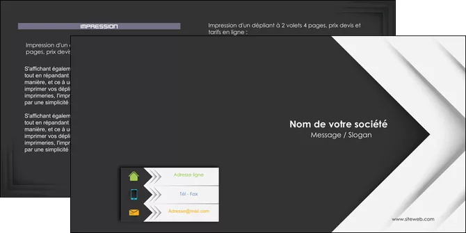 imprimerie depliant 2 volets  4 pages  texture structure contexture MLIGLU28548