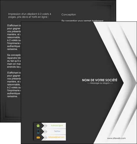 imprimerie depliant 2 volets  4 pages  texture structure contexture MID28558