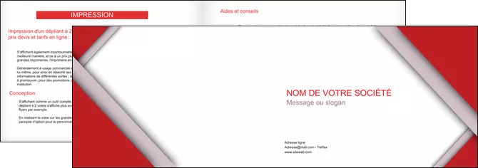 exemple depliant 2 volets  4 pages  texture contexture structure MIFBE28726