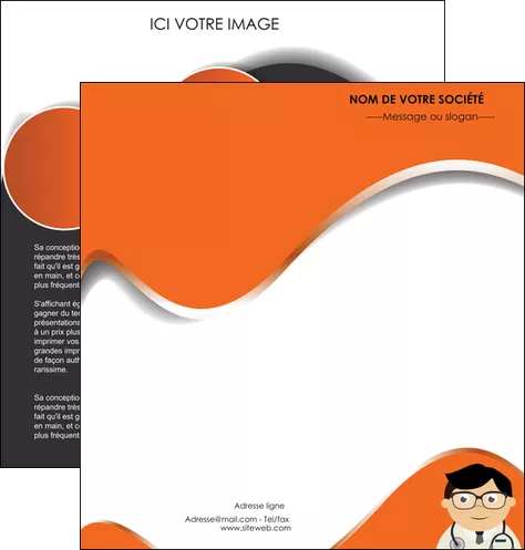 creation graphique en ligne depliant 2 volets  4 pages  materiel de sante medecin medecine docteur MLGI28782