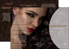 modele depliant 3 volets  6 pages  cosmetique beaute bien etre coiffure MLGI28804