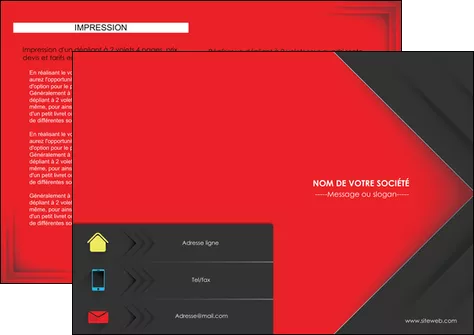 personnaliser modele de depliant 2 volets  4 pages  texture structure courbes MIFBE28846