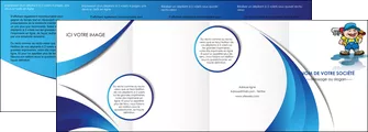 cree depliant 4 volets  8 pages  plomberie plombier plomberie travail MLGI28942