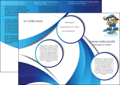 imprimerie depliant 3 volets  6 pages  plomberie plombier plomberie travail MLGI28954