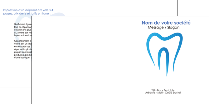 modele en ligne depliant 2 volets  4 pages  dentiste dents dentiste dentier MID29012