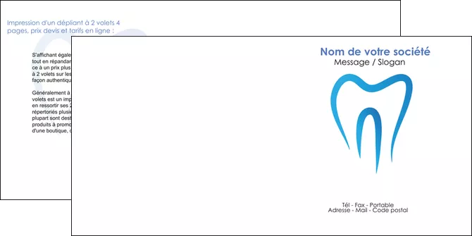 modele en ligne depliant 2 volets  4 pages  dentiste dents dentiste dentier MLGI29012