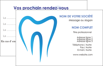 imprimerie carte de visite dentiste dents dentiste dentier MIDCH29022