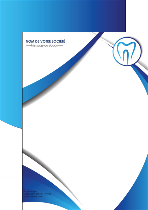 personnaliser maquette affiche dentiste dents dentiste dentier MIFCH29094