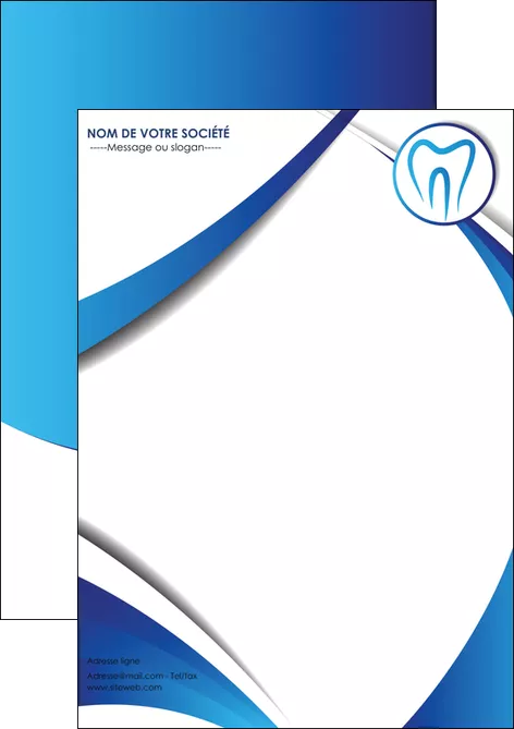 faire modele a imprimer flyers dentiste dents dentiste dentier MIFBE29102