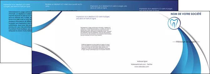 impression depliant 4 volets  8 pages  dentiste dents dentiste dentier MIFBE29106