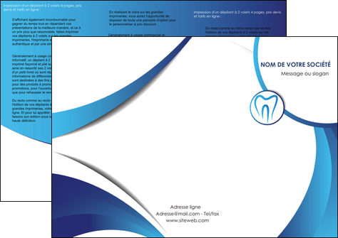 maquette en ligne a personnaliser depliant 3 volets  6 pages  dentiste dents dentiste dentier MIDLU29116