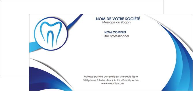 personnaliser maquette carte de correspondance dentiste dents dentiste dentier MIDLU29120