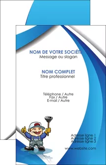 imprimer carte de visite construction plombier plomberie travail MLGI29282
