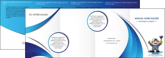 modele en ligne depliant 4 volets  8 pages  construction plombier plomberie travail MLGI29290