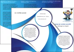 personnaliser modele de depliant 3 volets  6 pages  construction plombier plomberie travail MLGI29300