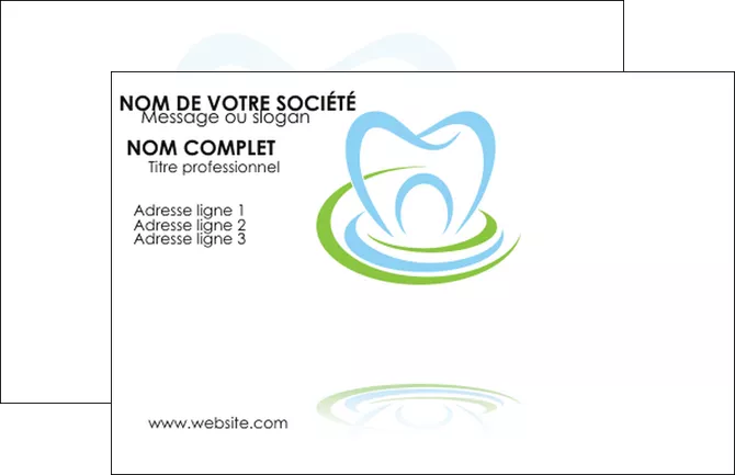 exemple carte de visite dentiste dents dentiste dentisterie MIFLU29346
