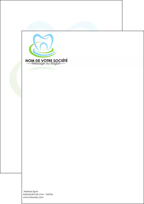 personnaliser modele de flyers dentiste dents dentiste dentisterie MIFLU29378