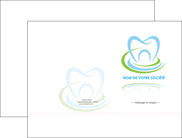 imprimer pochette a rabat dentiste dents dentiste dentisterie MIDLU29382