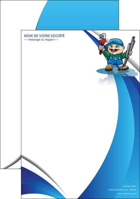 exemple affiche plomberie plombier plomberie travail MLGI29386