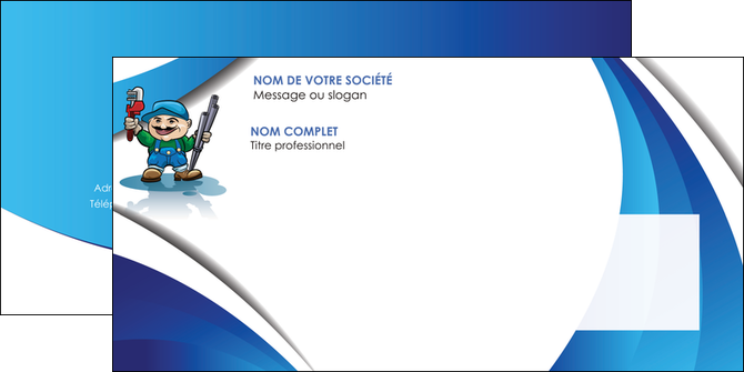 maquette en ligne a personnaliser enveloppe plomberie plombier plomberie travail MLGI29388