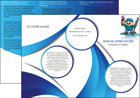 faire modele a imprimer depliant 3 volets  6 pages  plomberie plombier plomberie travail MLGI29404