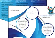 faire modele a imprimer depliant 3 volets  6 pages  plomberie plombier plomberie travail MLGI29404