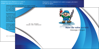 faire modele a imprimer depliant 2 volets  4 pages  plomberie plombier plomberie travail MLGI29410