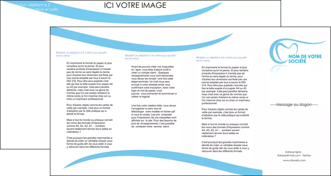 cree depliant 4 volets  8 pages  dentiste dents dentiste dentisterie MIFBE29460