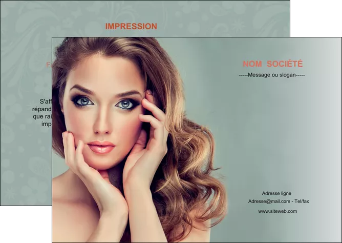 personnaliser modele de flyers centre esthetique  beaute bien etre coiffure MLGI29600