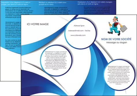exemple depliant 3 volets  6 pages  plomberie travail travailleur casquette MLGI30092