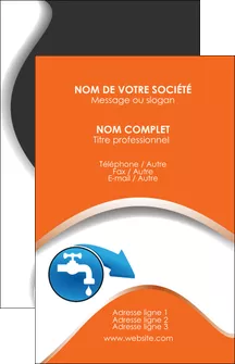 creer modele en ligne carte de visite plomberie eau robinet plombier MLGI30312