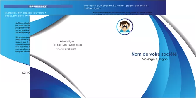 maquette en ligne a personnaliser depliant 2 volets  4 pages  materiel de sante medecin medecine docteur MIFBE30348