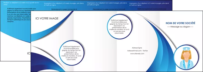 realiser depliant 4 volets  8 pages  infirmier infirmiere infirmiere infirmerie blouse MIFCH30458